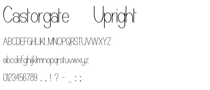 Castorgate - Upright font